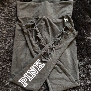 PINK high waisted cotton leggings